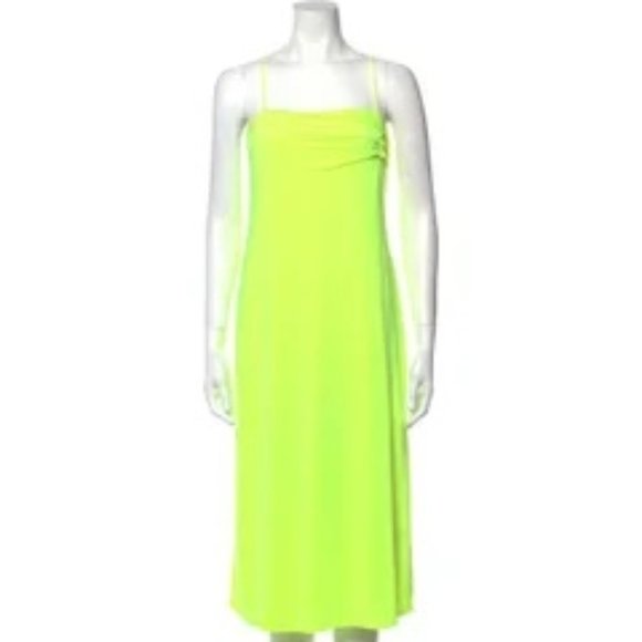 NWT Le Superbe Midi Length Dress Neon Green - Picture 1 of 4